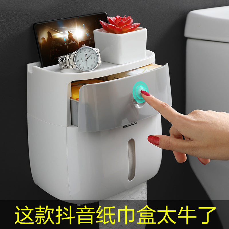 Double-Layer Tissue Holder and Storage Shelf