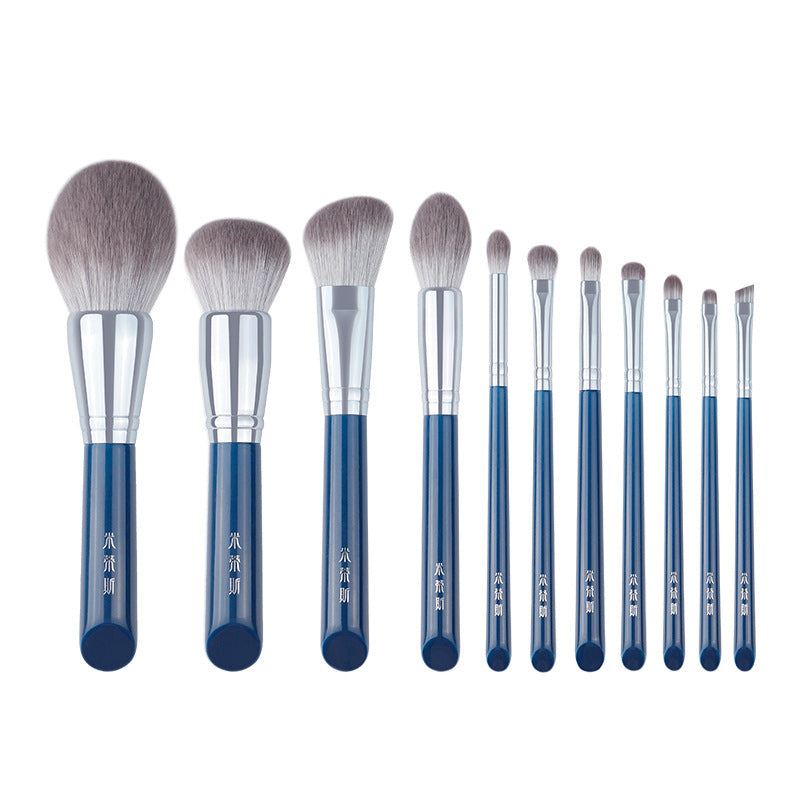 11-Piece Quick-Drying Synthetic Fiber Makeup Brush Set