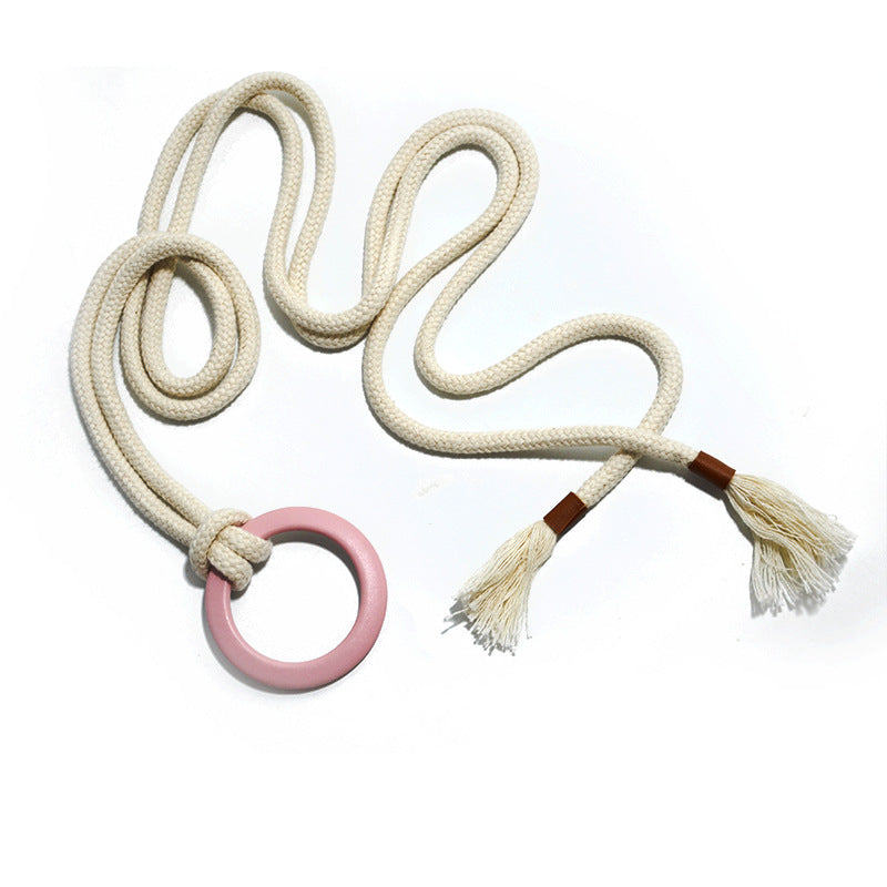 Cotton lint waist rope women's fashion
