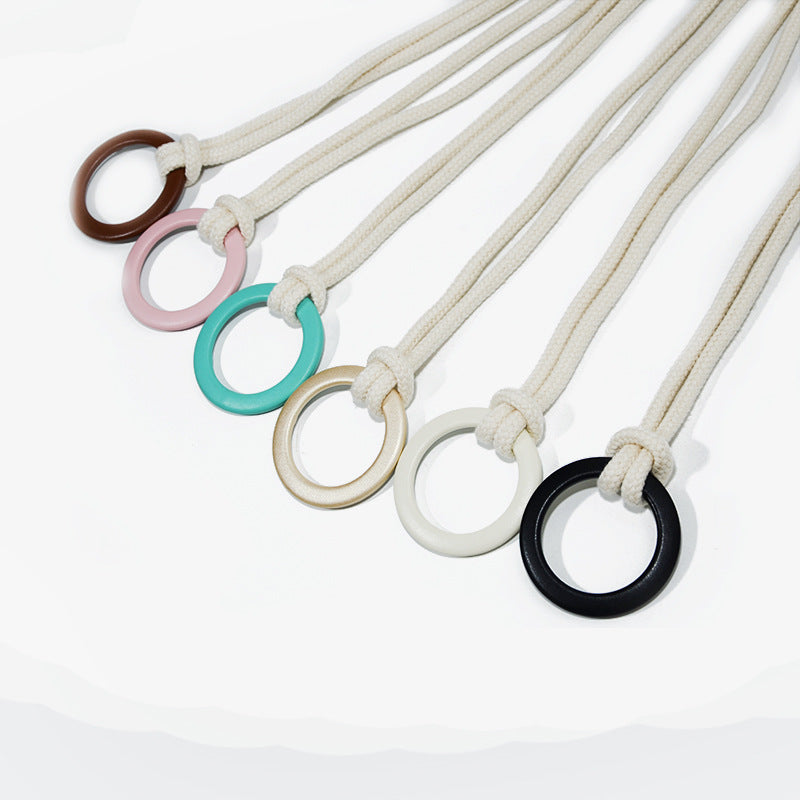 Cotton lint waist rope women's fashion