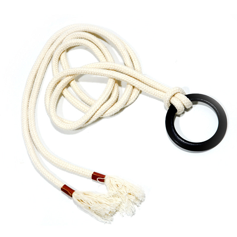Cotton lint waist rope women's fashion