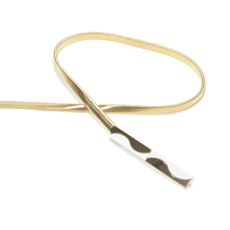 Cross paint elastic elastic chain waist chain