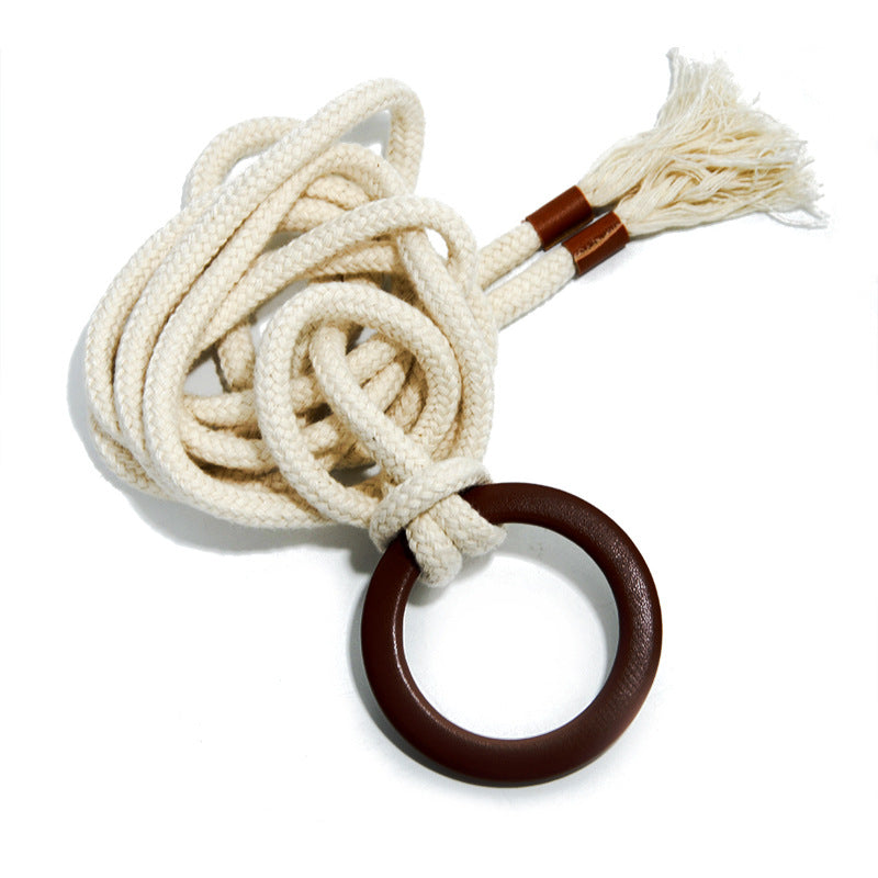 Cotton lint waist rope women's fashion