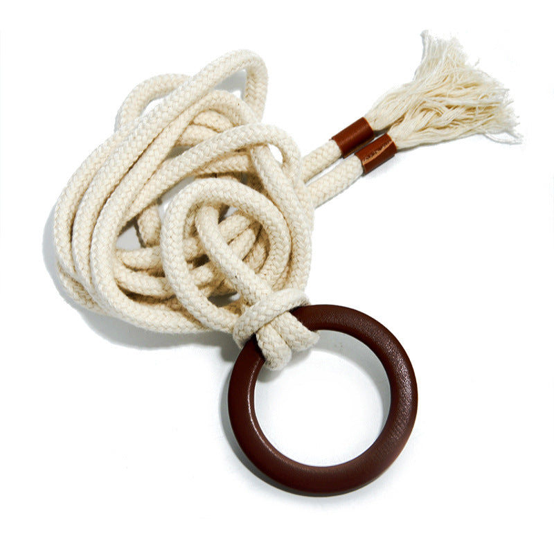 Cotton lint waist rope women's fashion