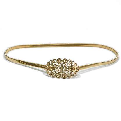 Pattern buckle women's belt