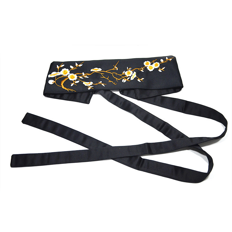 Embroidery strap wide waist seal