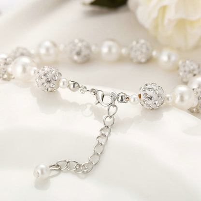 Full diamond Shambhala diamond bead bracelet