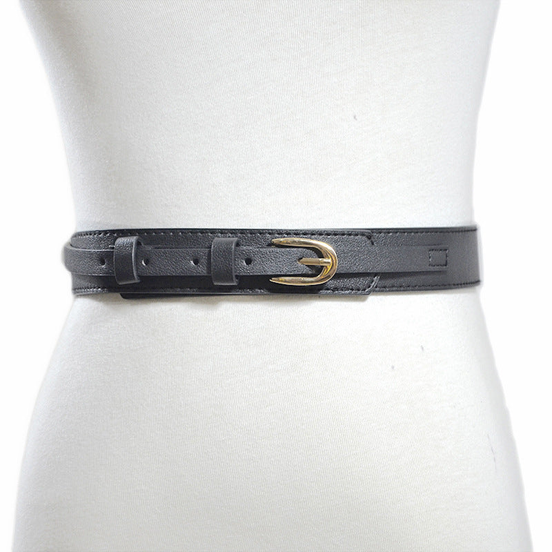 Pin buckle double decorative belt