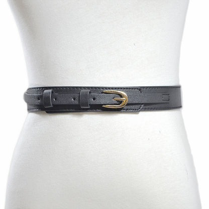 Pin buckle double decorative belt