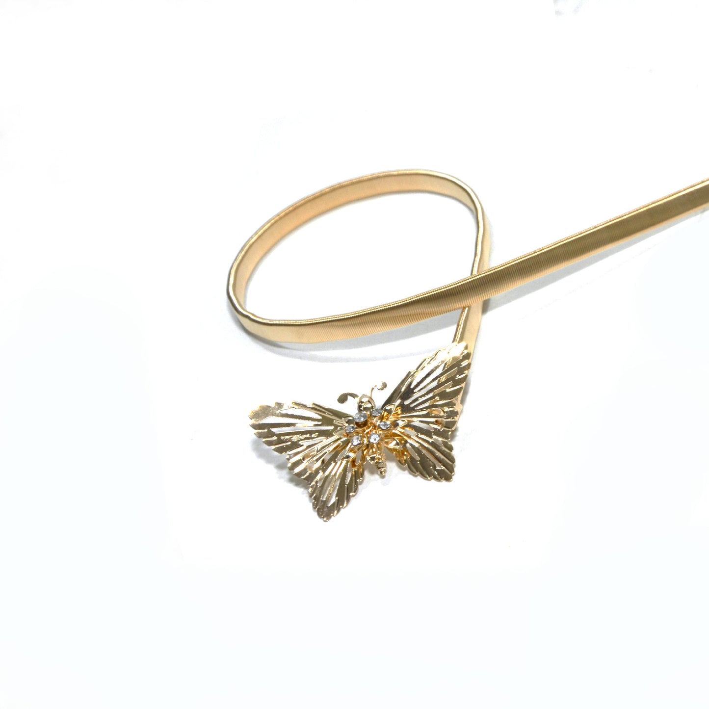 Hollow Butterfly Button Women's Belt