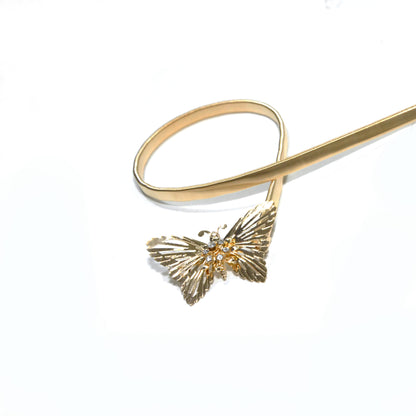 Hollow Butterfly Button Women's Belt