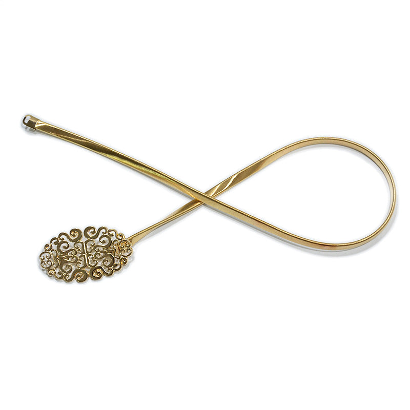 Pattern buckle women's belt