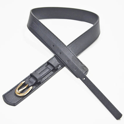 Pin buckle double decorative belt