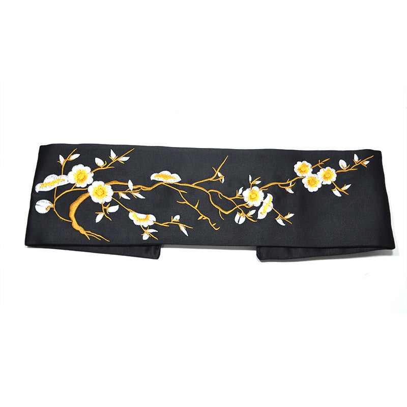 Embroidery strap wide waist seal