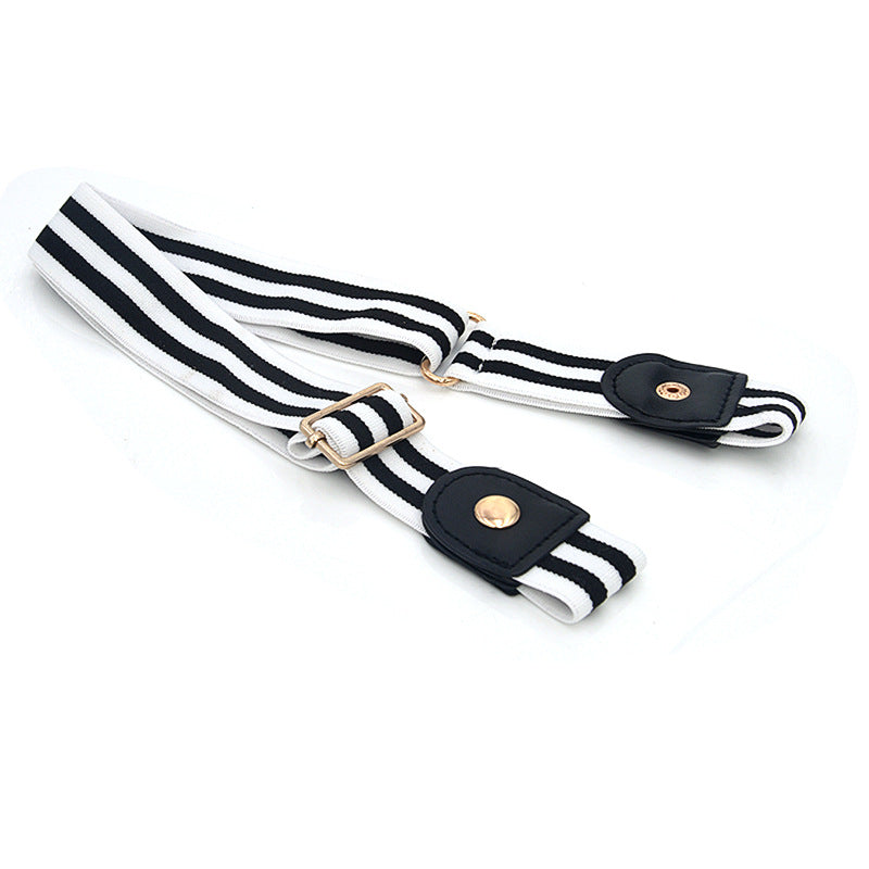 Faux leather elastic elastic belt