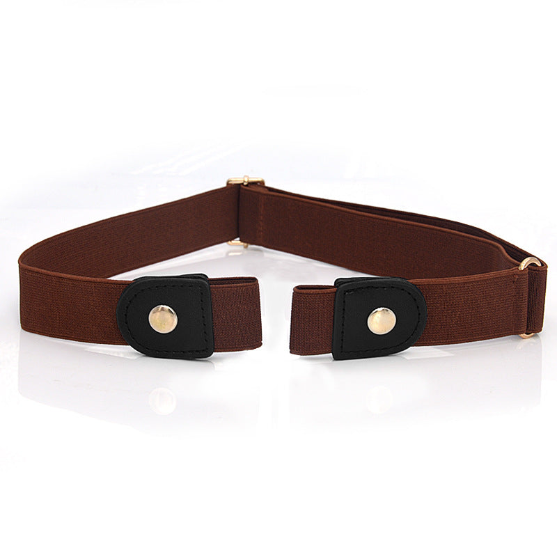 Faux leather elastic elastic belt