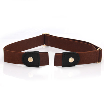 Faux leather elastic elastic belt
