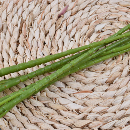 Enfeites de flores artificiais com cabeça amarela de Phalaenopsis de 5 pontas 