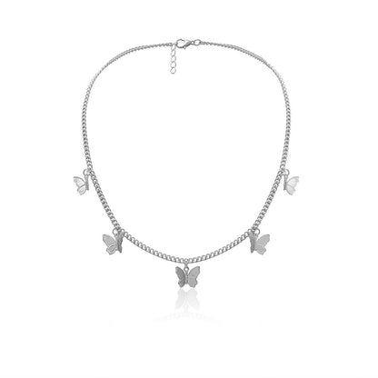 Collar versátil de moda de mariposa de una sola capa 
