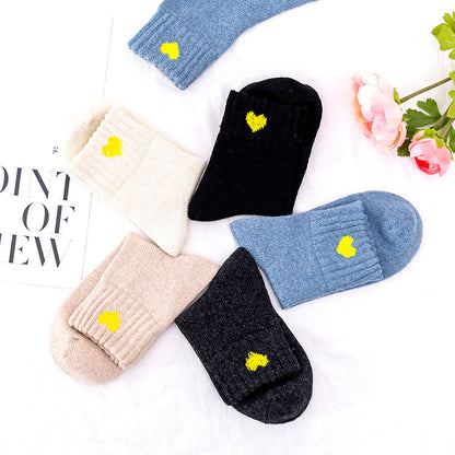 Autumn-Winter Knee-High Socks (Heart Pattern)