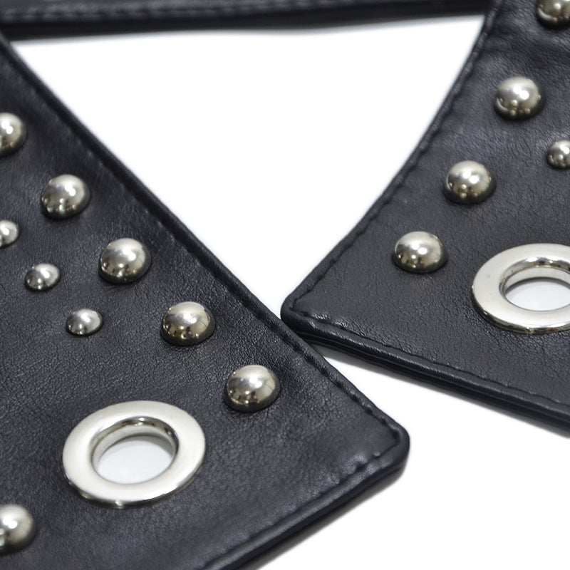 Punk rivet inlaid strap waist seal