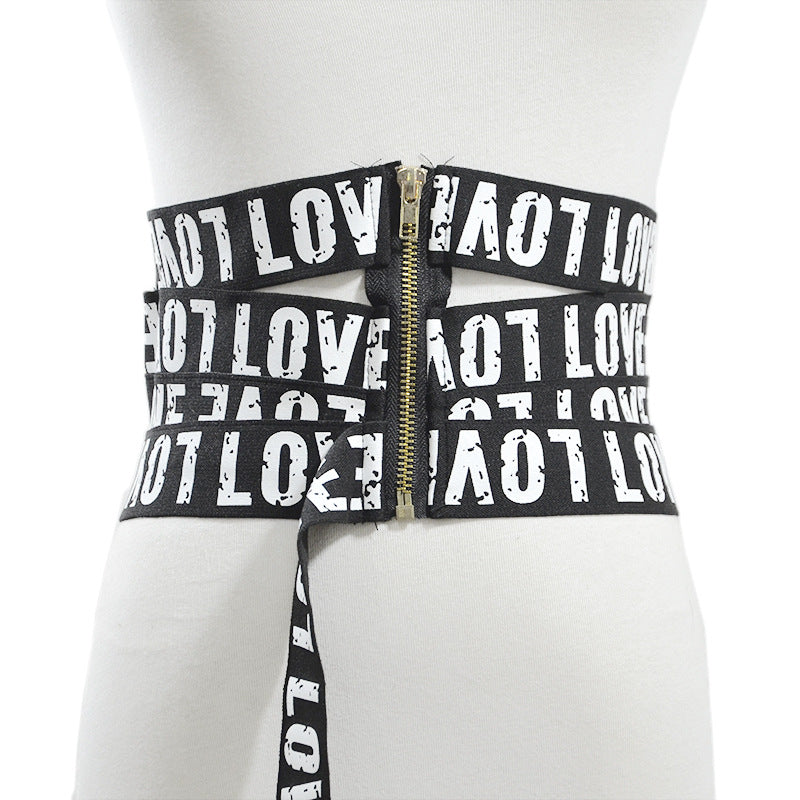 Printed elastic wide waist seal