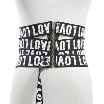 Printed elastic wide waist seal