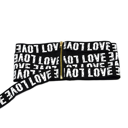 Printed elastic wide waist seal