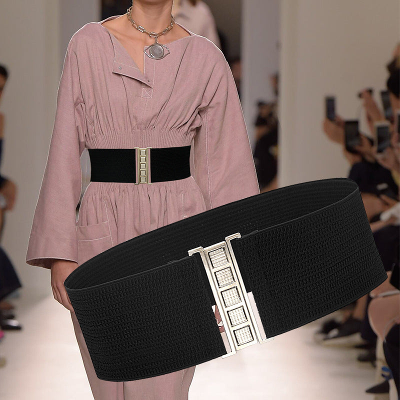 fashion Women's elastic wide belt versatile