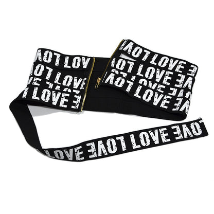 Printed elastic wide waist seal