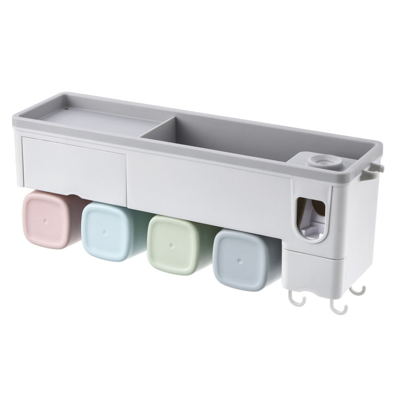 Wall-Mounted Automatic Toothpaste Dispenser Organizer