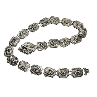 Punk metal sheet waist chain female
