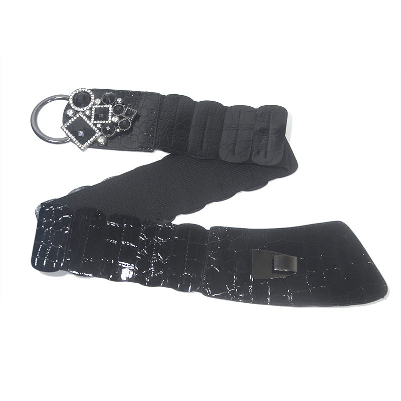 Belt Rhinestone inlaid buckle waist seal