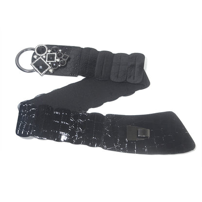 Belt Rhinestone inlaid buckle waist seal