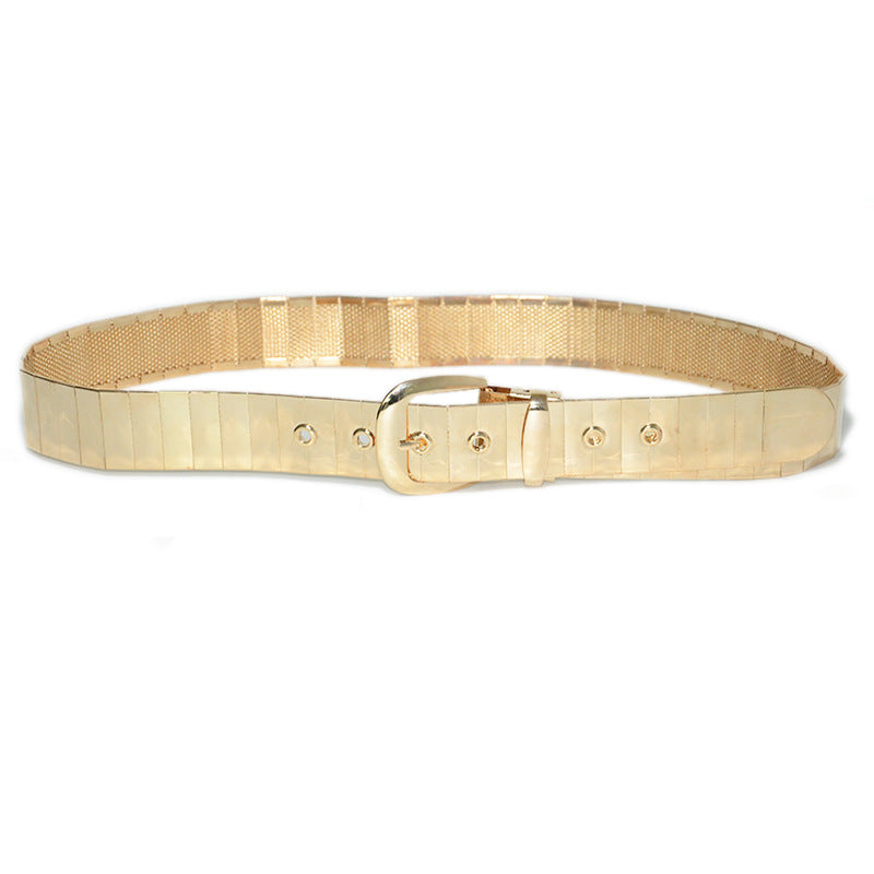 Glossy all-metal belt