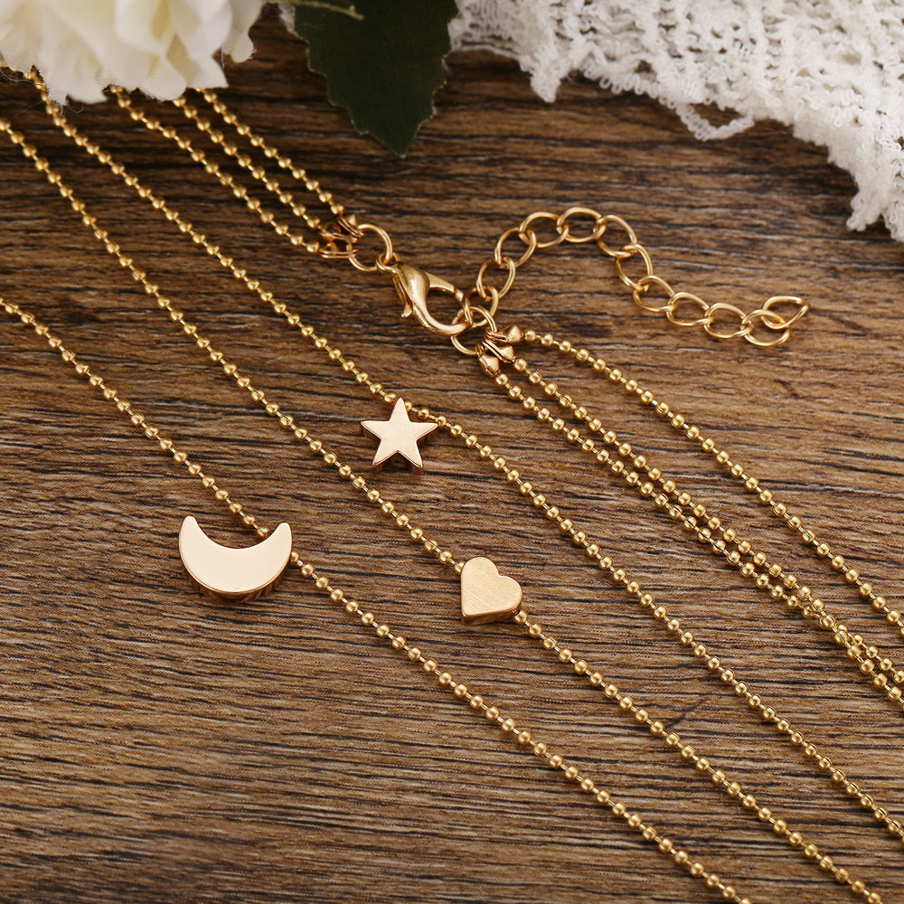 Star Moon Love Pendant Necklace