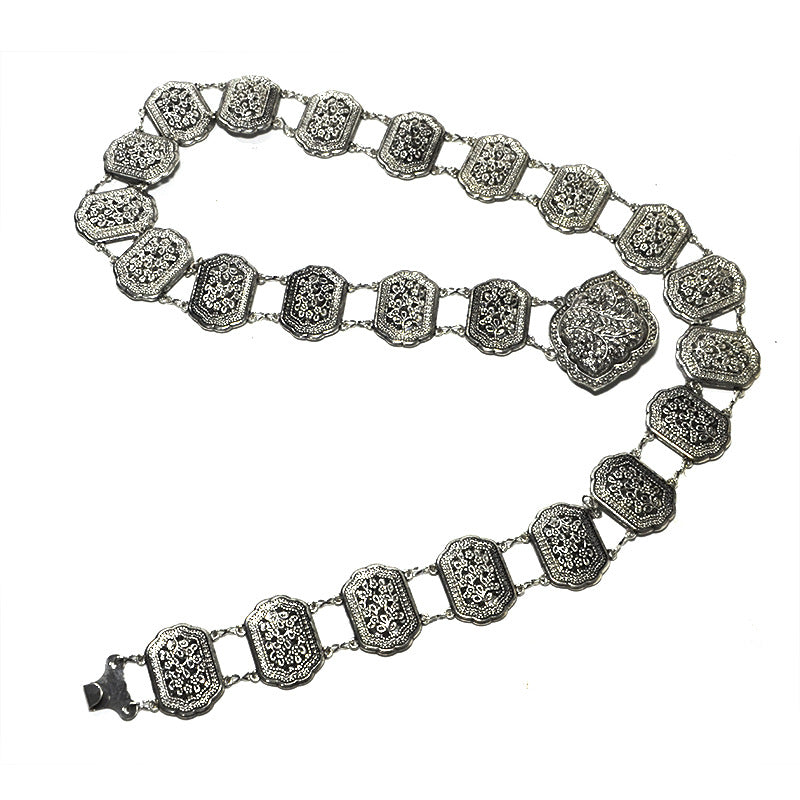 Punk metal sheet waist chain female