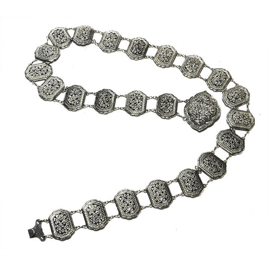 Punk metal sheet waist chain female