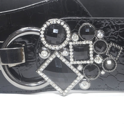 Belt Rhinestone inlaid buckle waist seal