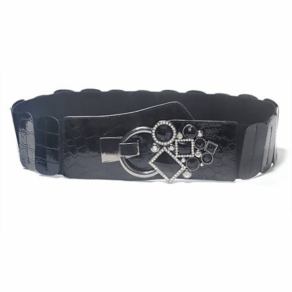 Belt Rhinestone inlaid buckle waist seal