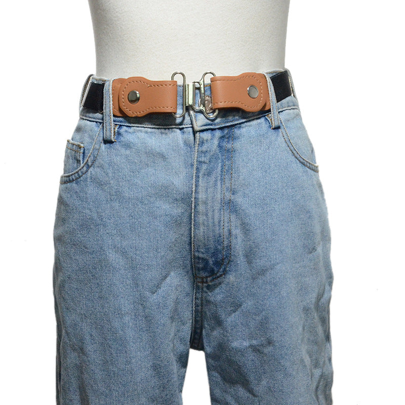 Elastic elastic band slim waist seal with jeans