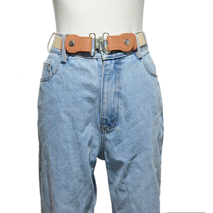 Elastic elastic band slim waist seal with jeans