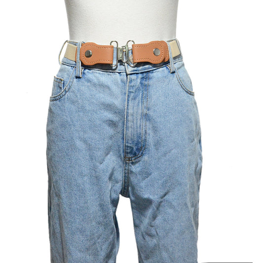 Elastic elastic band slim waist seal with jeans