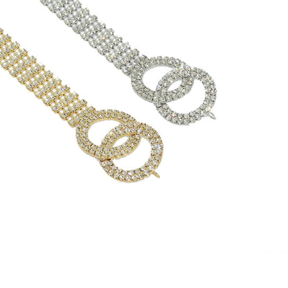 Full Rhinestone Tassel Belt