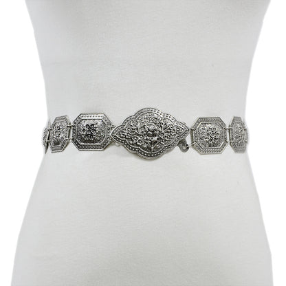 Punk metal sheet waist chain female