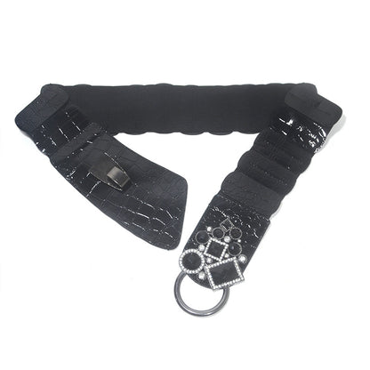 Belt Rhinestone inlaid buckle waist seal