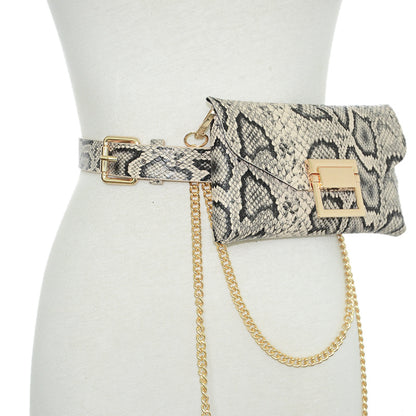 Snake pattern wallet, mobile phone bag, belt.