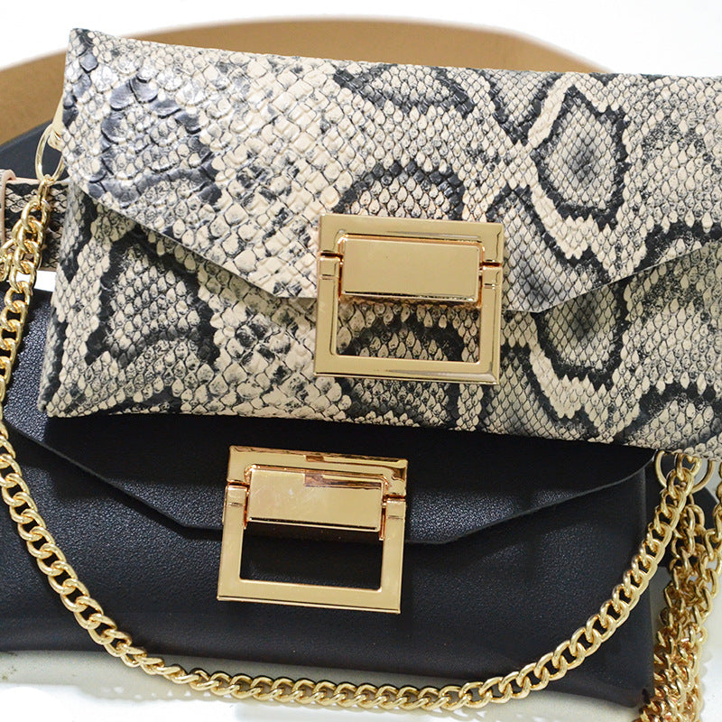 Snake pattern wallet, mobile phone bag, belt.