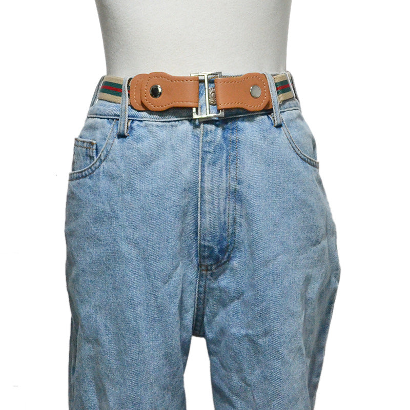 Elastic elastic band slim waist seal with jeans