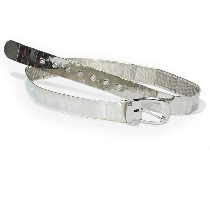Glossy all-metal belt